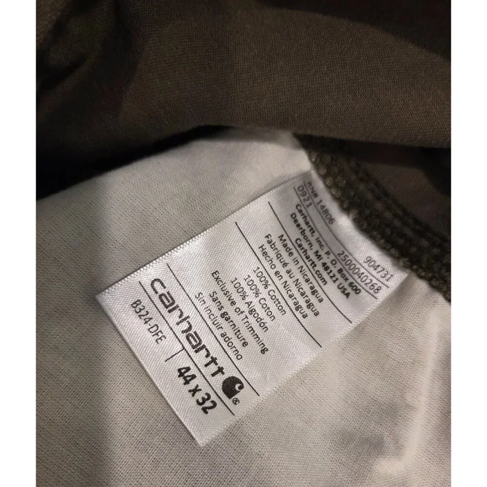 Carhartt Pants Utility Men 44x32 Brown Cotton Canvas Carpenter Work B324 DFE